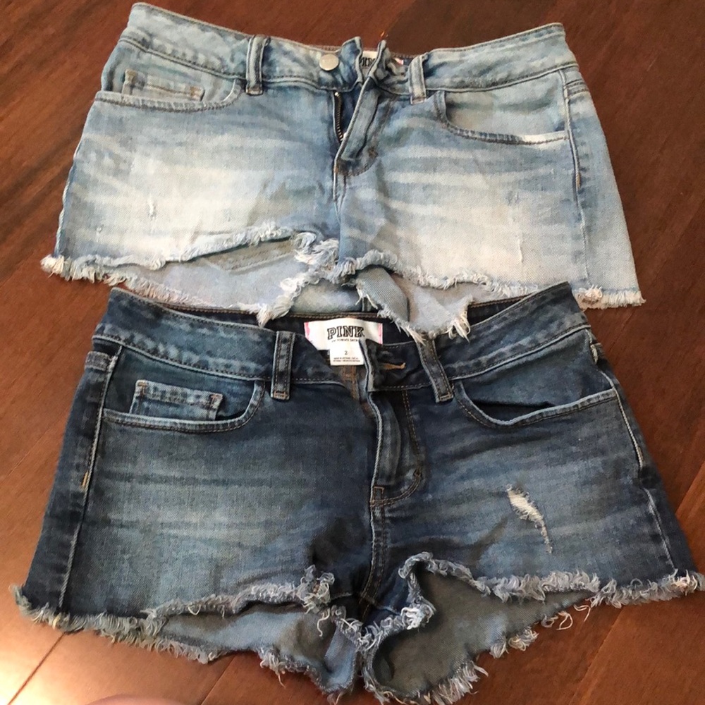 2 pairs of Victoria's Secret jean shorts size 2